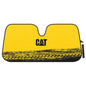 CAT Parasol para Coche o camión, diseño de Pistas, Color Amarillo, Doble Burbuja, Estilo acordeón, 57 x 27 Pulgadas