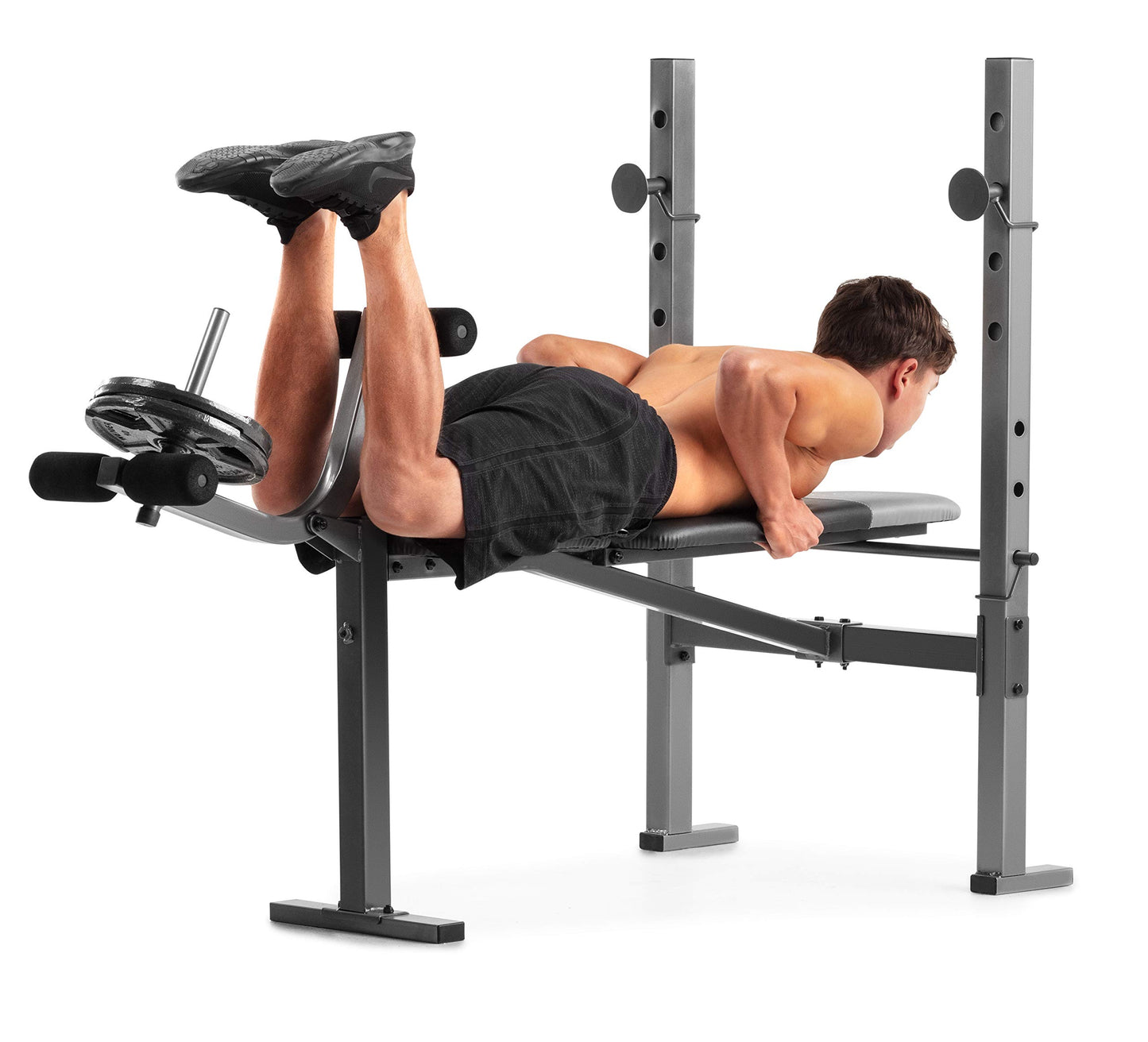 Weider - Weider XR 6.1 Banco de pesas multiposición con desarrollador de piernas y tabla de ejercicios