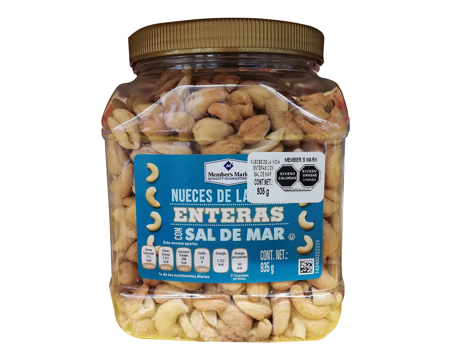 Members Mark - Nueces de la India con Sal de Mar. 935 gramos