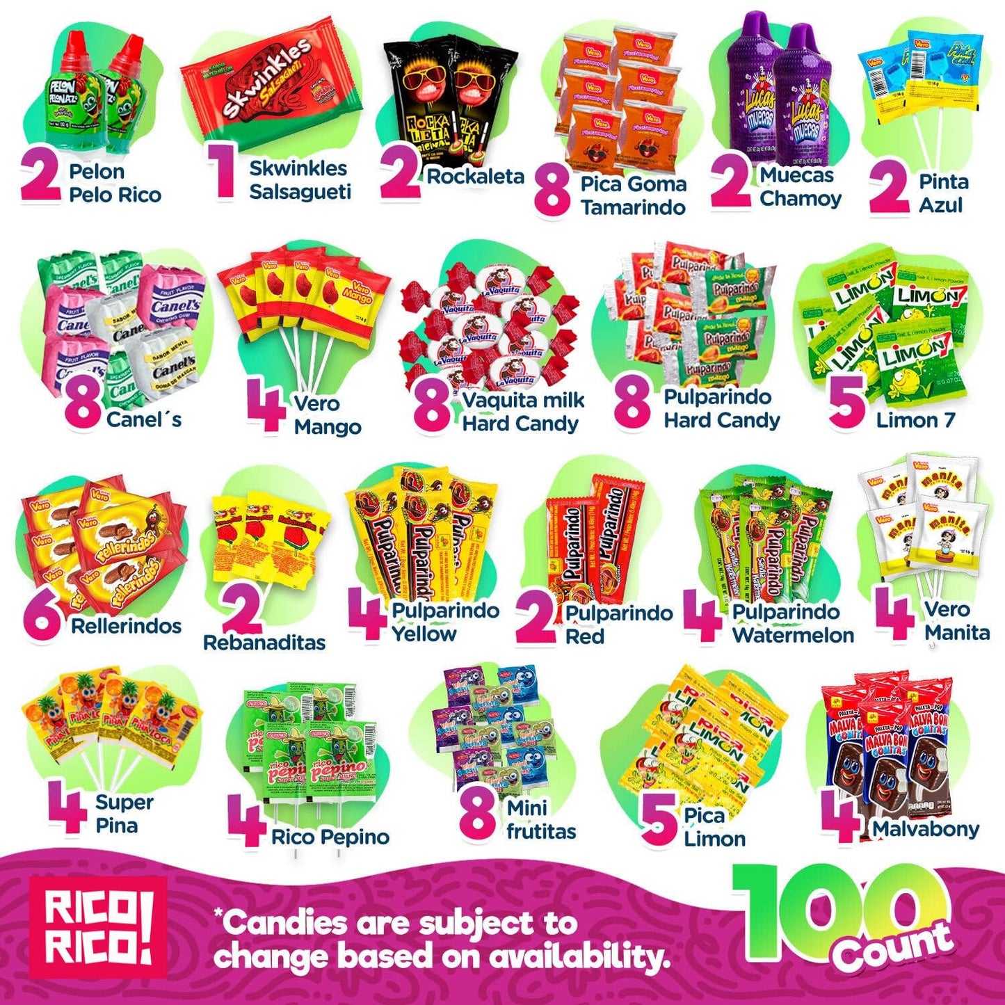 Ole Rico - OLÉ RICO - Dulces mexicanos Surtidos, bocadillos mexicanos, dulces mexicanos, dulces mexicanos, dulces mexicanos, surtido de dulces y picantes