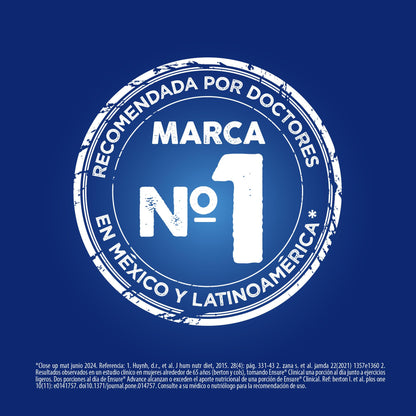 Ensure Advance - en Polvo 400g, Sabor Chocolate, Fuente de Proteínas y Nutrición Completa para Adultos, Clínicamente Probado