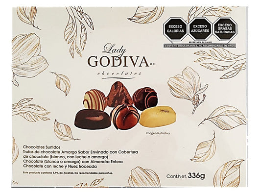 Surtido de Chocolate y Trufas, LADY GODIVA, 336 gramos