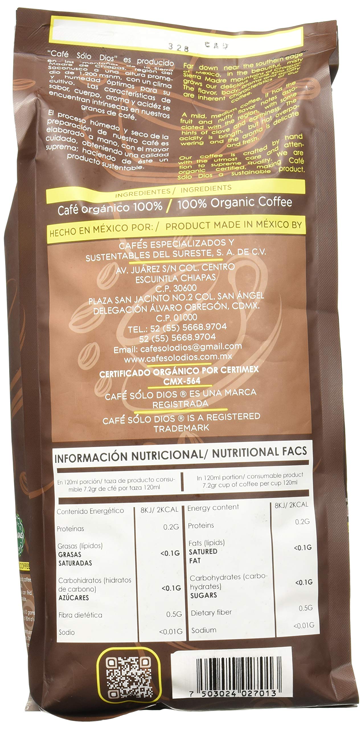 Cafe Solo Dios Café en Grano, Sabor Artesanal