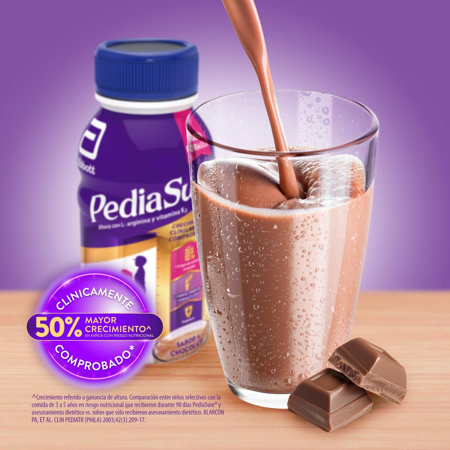 Pediasure - 24 Pack de 237 ml Cada Uno, Sabor Chocolate, Listo para Beber, Liquido, Fórmula Especializada, Niños de 1 a 10 años, Nutrientes Esenciales, Proteínas, Vitaminas y Minerales, Crecimiento Clínicamente Comprobado