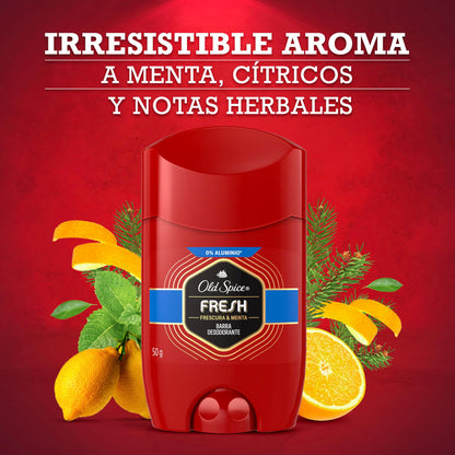 Old Spice - Old Spice, 5 Pack de Desodorantes de 50 grs c/u, Fragancia Fresh Menta.