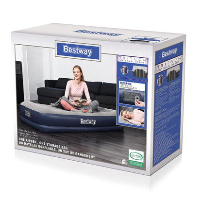 Bestway - Bestway COLCHON Inflable DE Doble Altura C/Bomba DE Aire ELECTRICA INTEGRADA 1.91X97X36CM 67724
