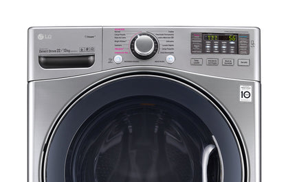 LG - LG WD22VVS6 Lavasecadora Carga Frontal para 22 kg, color Plata