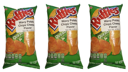 Sabritas Bolsa grande de papas fritas mexicanas (paquete de 3) (Botanas Mexicanas Bolsa Grande) (paquete de 3) volantes Queso 4.4 onzas)