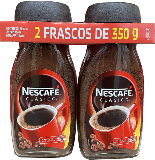 Nescafé Clásico - Café Soluble Nescafé Clásico 2 Frascos De 350 g.