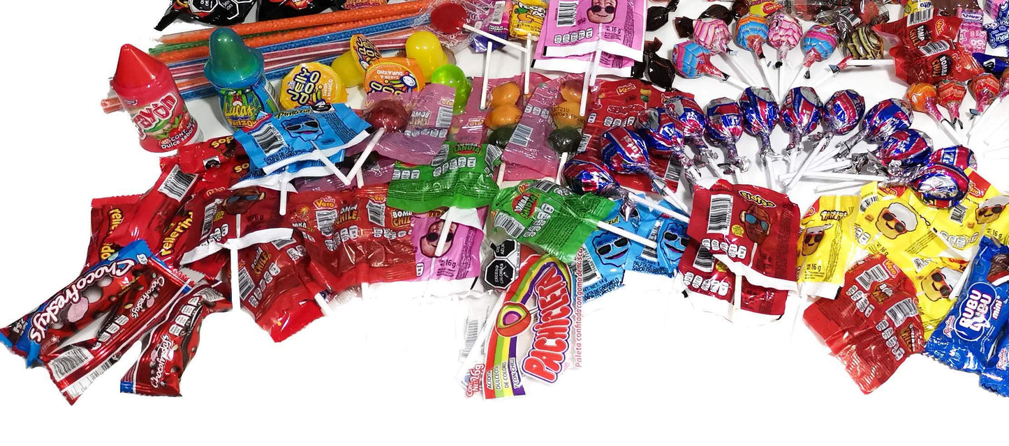 RICOLINO - Dulces para fiesta piñata, 4.5 Kilogramos, 284 piezas, caramelos, chocolates, paletas, tamarindos