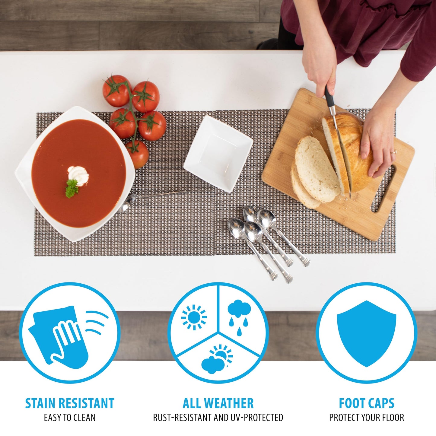 Lifetime Commercial - Mesa Plegable de Altura Ajustable