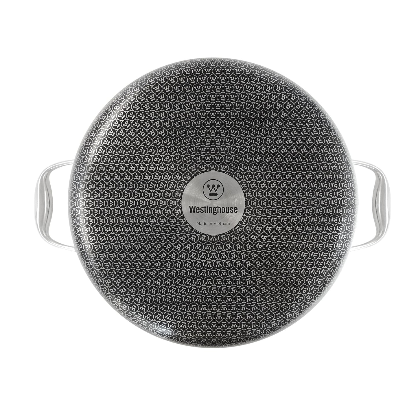 Westinghouse cacerola 28 cm black signature acero inoxidable con tapa de cristal capacidad 7 litros