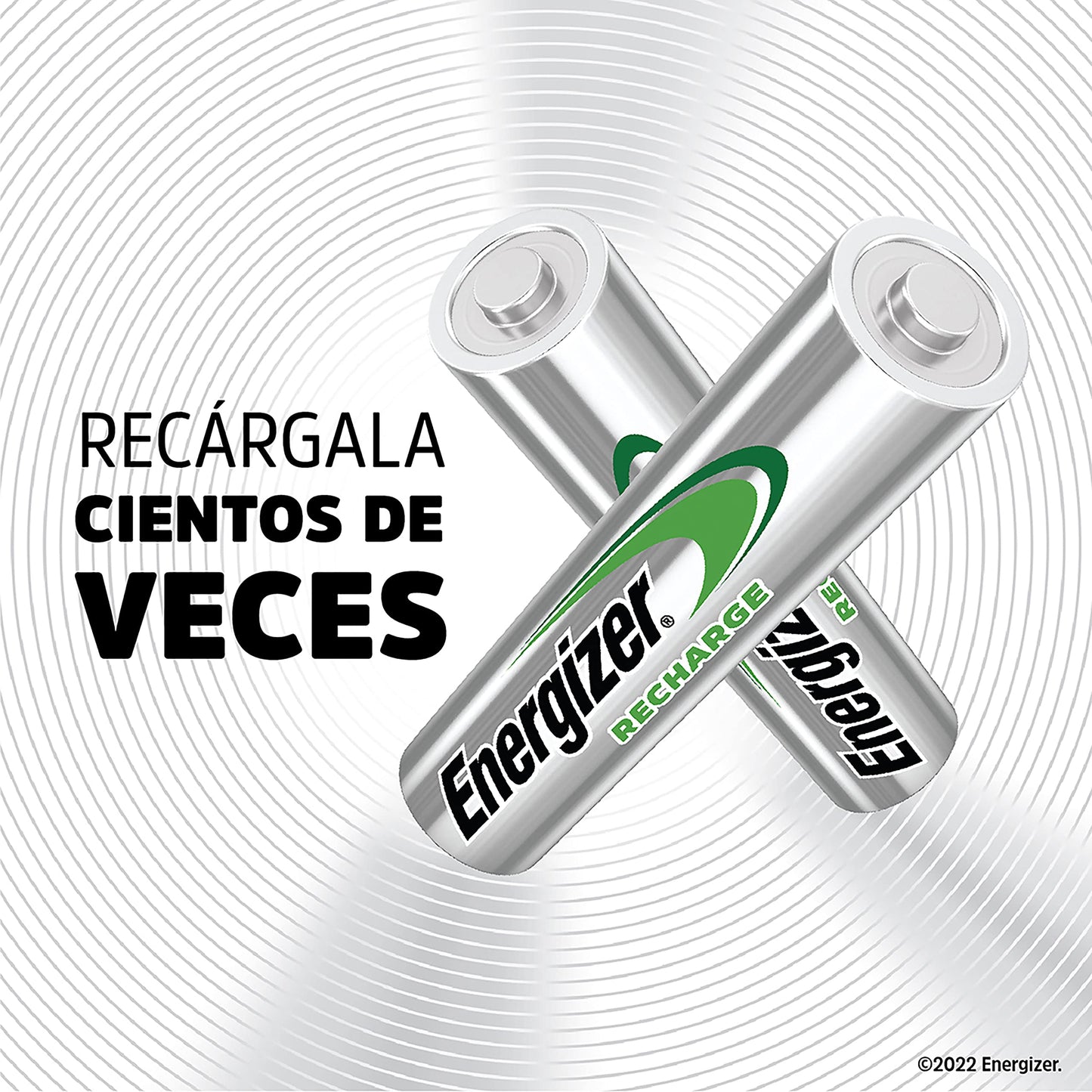 Energizer, 6 Pilas Recargables AA +4 Pilas AAA, Blanco/Verde