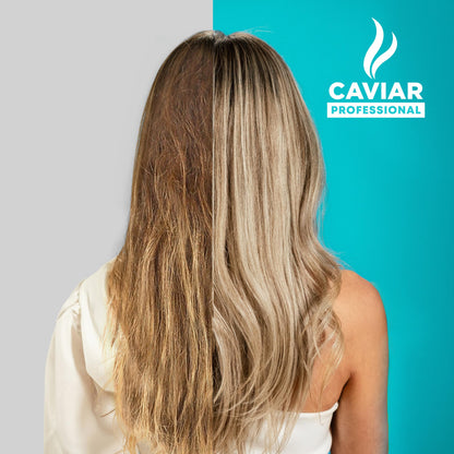 Caviar Professional, Shampoo sin sulfatos y parabenos, Duo shampoo matizador, Reparación total con extracto de caviar negro, Ecológico y Cruelty free
