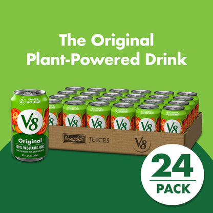 V8 Original 100% jugo vegetal, 11.5 oz. Lata (paquete de 24)