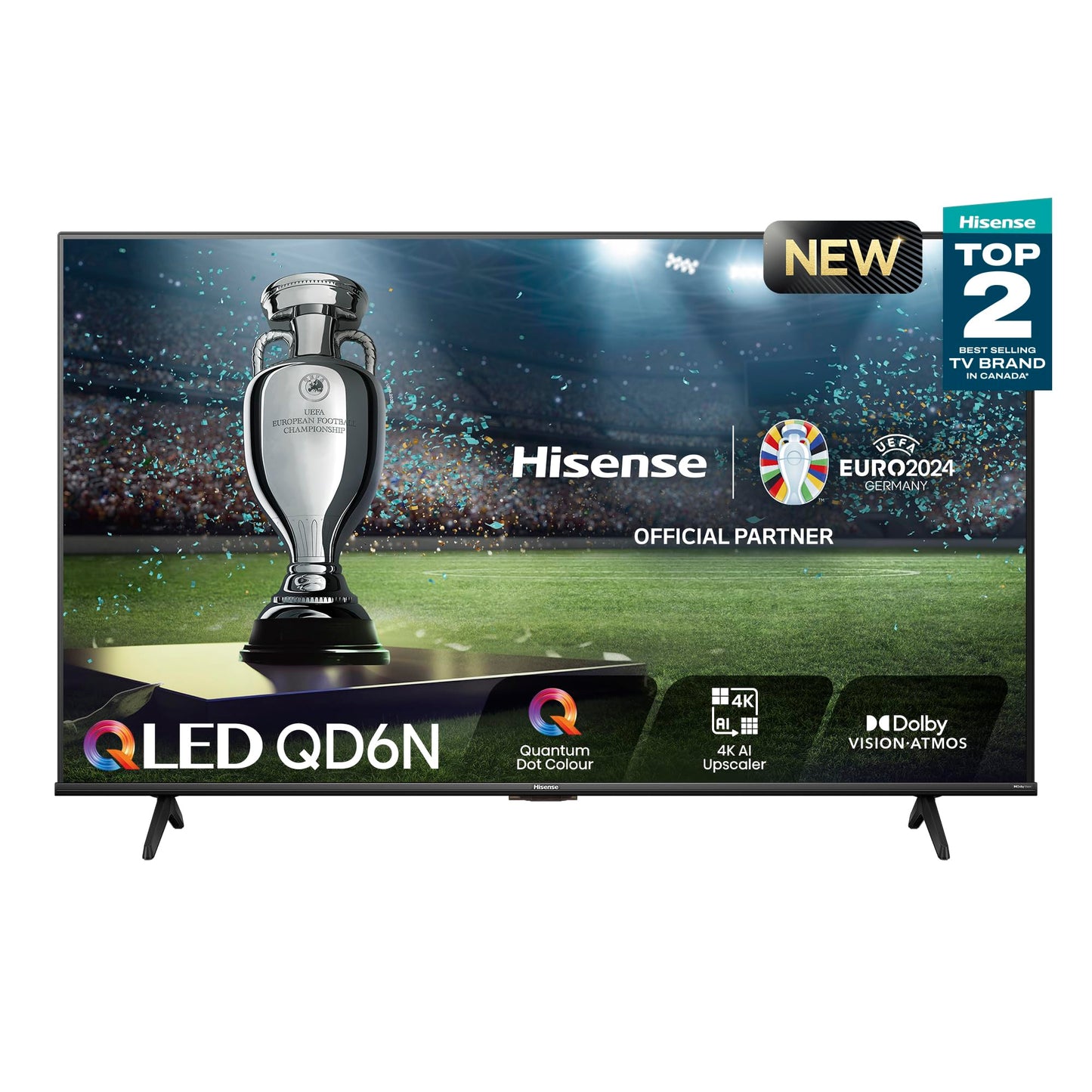 Hisense 50QD6N-50 QLED 4K UHD Google TV con 4K AI Upscaler, AI Sports Mode, Dolby Atmos, /HDR10/HDR10+/HLG, Game Mode Plus