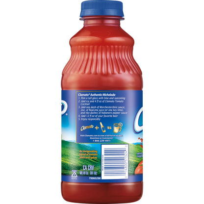 Clamato Cóctel de tomate lima, botellas de 64 onzas líquidas