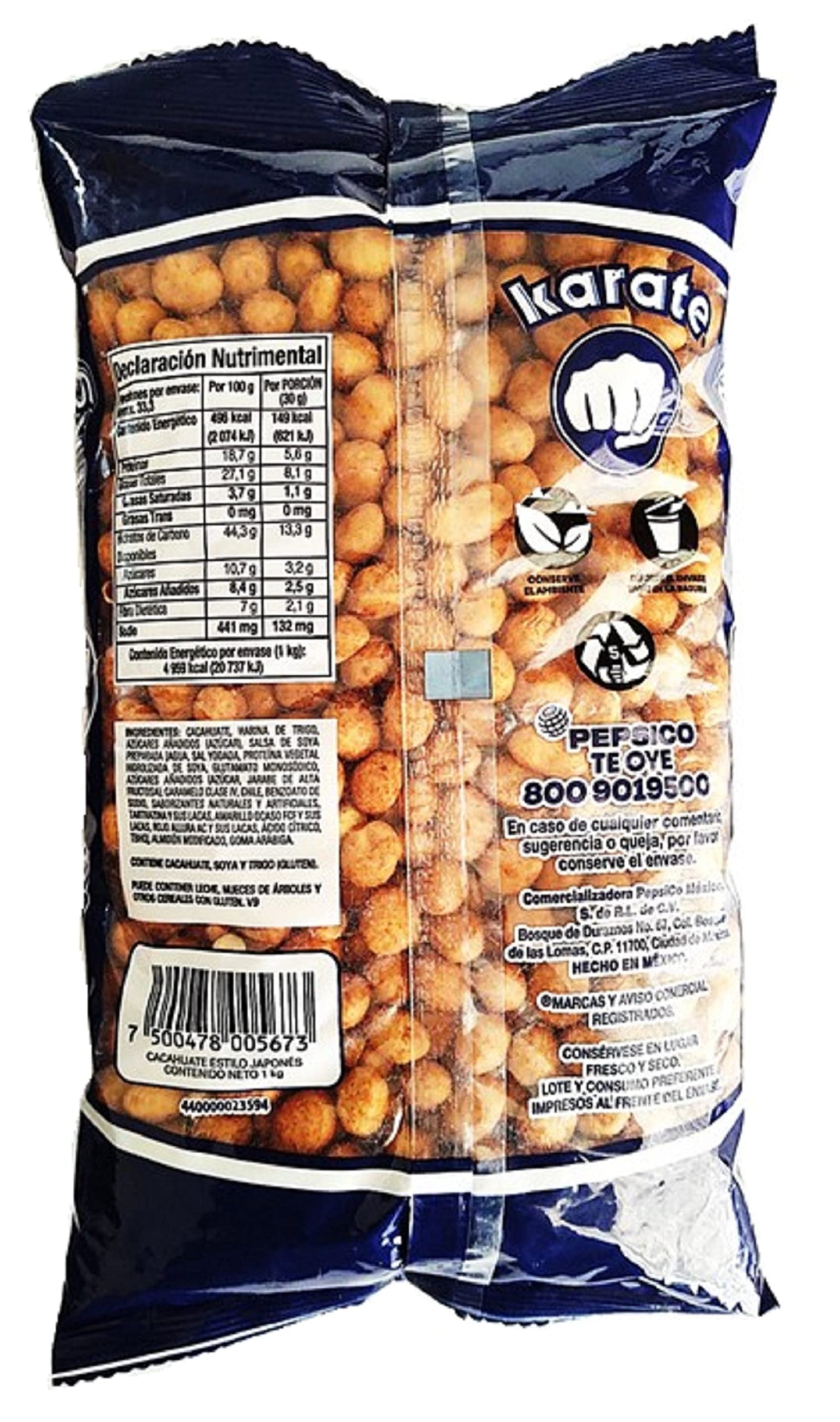 Karate Cacahuate estilo Japonés, 1 Kg (1,000 gramos) KARATE, todo un CLASICO