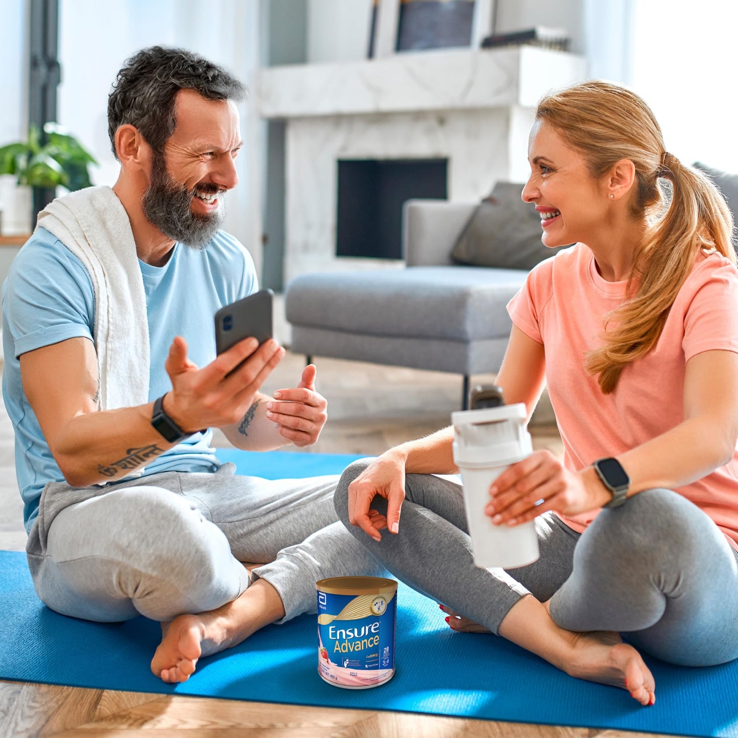 Ensure Advance - en Polvo 400g, Sabor Fresa, Fuente de Proteínas y Nutrición Completa para Adultos, Clínicamente Probado