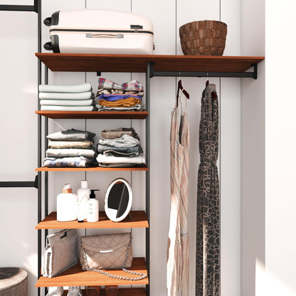 PLAYCON Clóset ? Lisboa. Clóset, Ropero Armable, Mueble Armable para Ropa, Organizador para Ropa con 7 Entrepaños y 3 Barras para Colgar