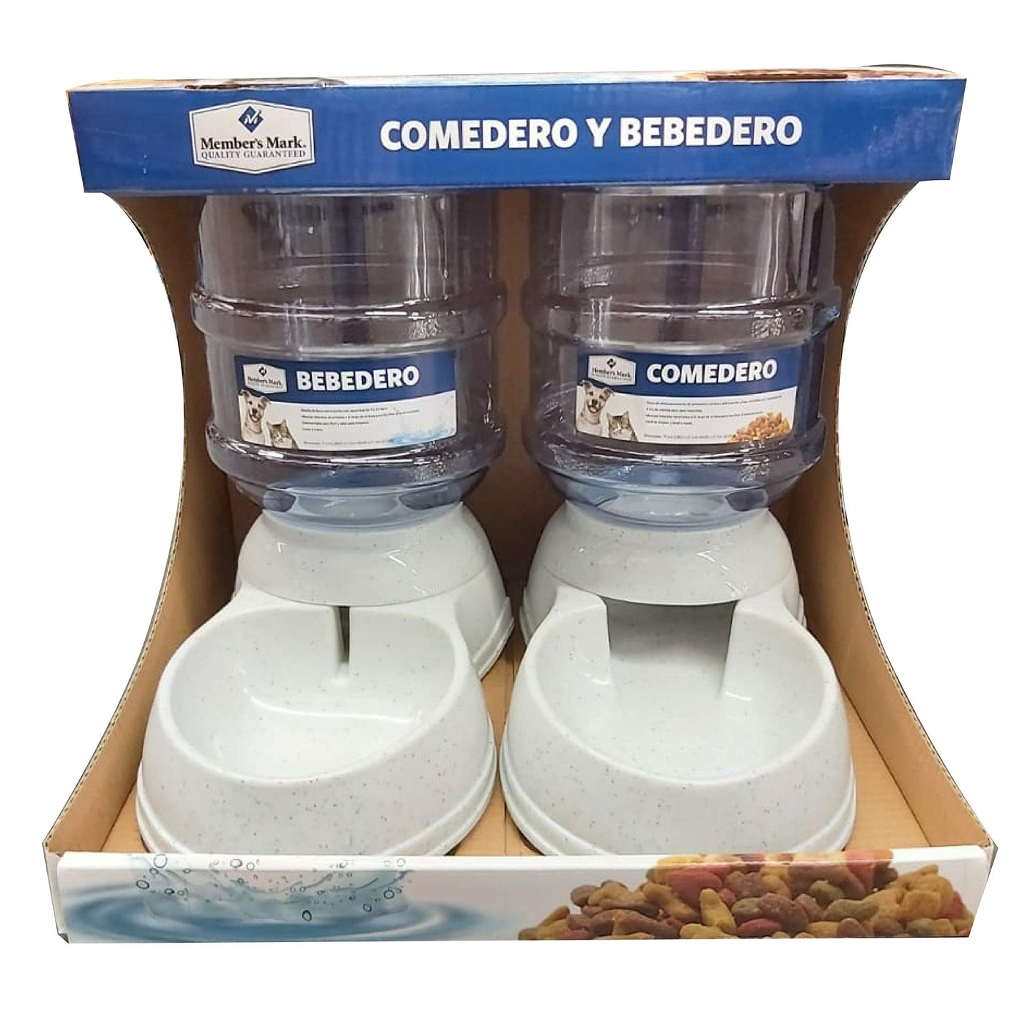 GEN Comedero para Mascota Member's Mark con Bebedero. Mascota Gato. Mascota Perro. Bebedero y Comedero para Perros o Gatos