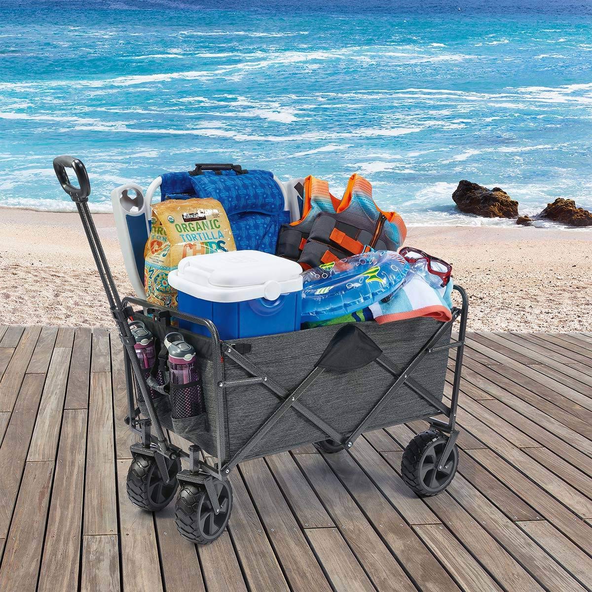 MacSports Mac Sports - Mac Sports Carrito de Carga Extra Largo, Plegable para Uso al Aire de Campo