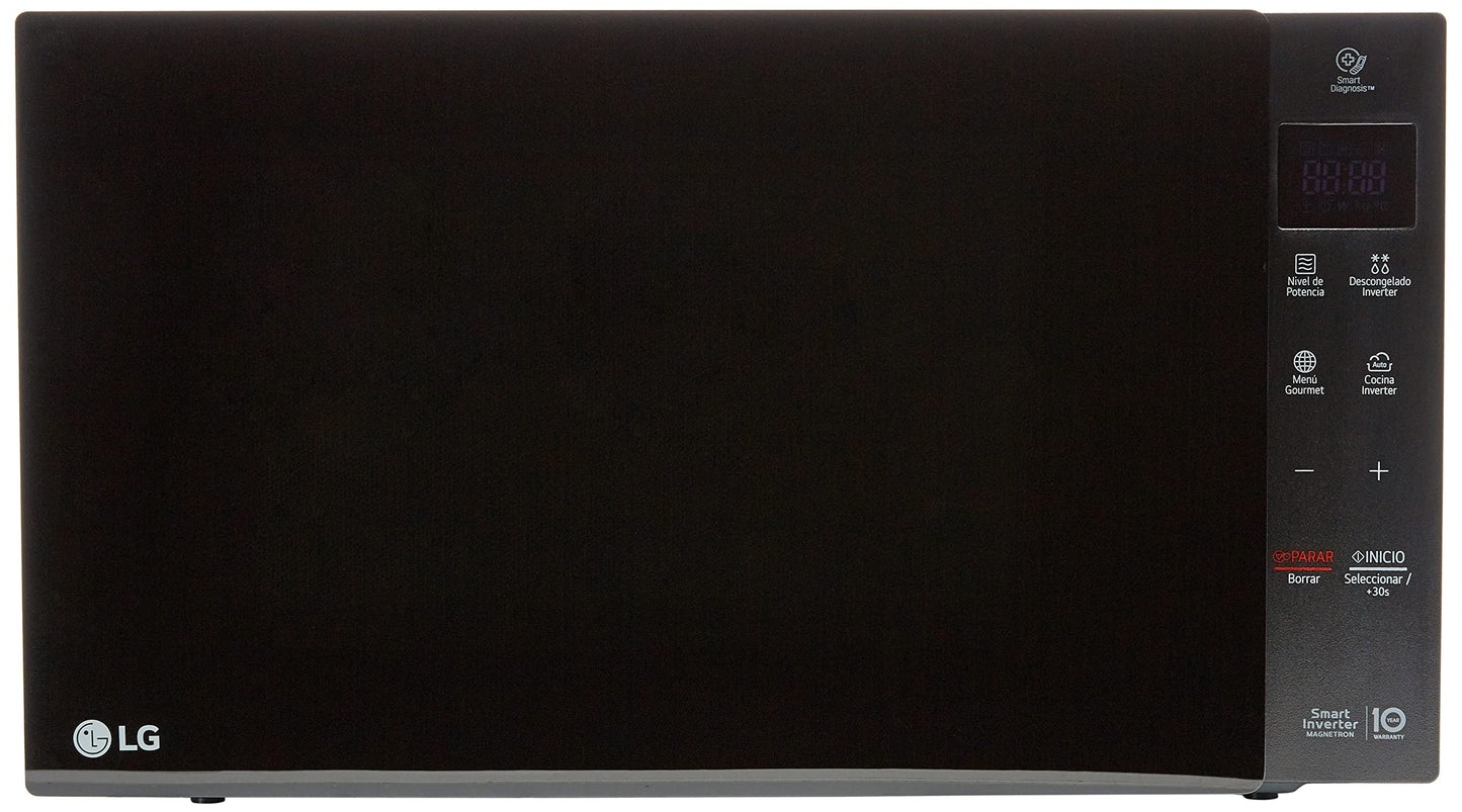Horno de microondas LG, recubrimiento de facil limpieza, coccion uniforme, anillo giratorio estable, luz LED, Negro, modelo MS1536GIS