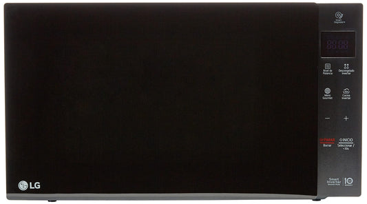 Horno de microondas LG, recubrimiento de facil limpieza, coccion uniforme, anillo giratorio estable, luz LED, Negro, modelo MS1536GIS