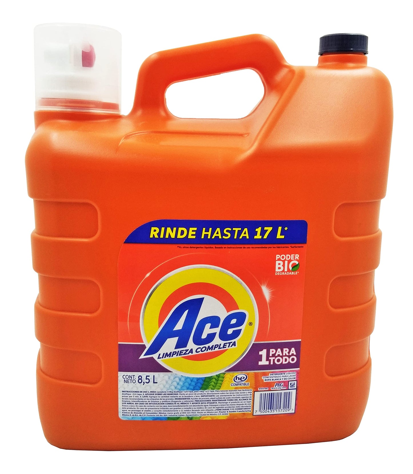 Ace, Jabón Líquido, 8.5 Lts.… - Ace, Jabón Líquido, 8.5 Lts.