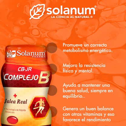 Solanum Complejo B + Jalea Real 120 Softgels Solanum Pharma