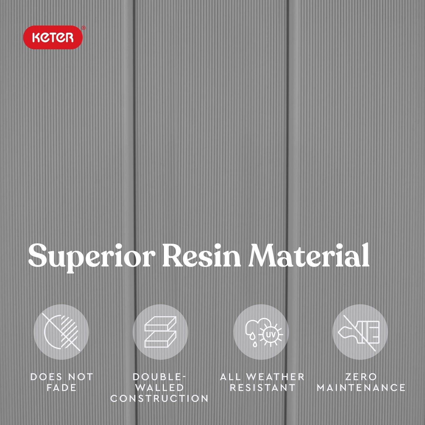 Keter - Keter Premier - Cobertizo de Almacenamiento de Resina Alta para Muebles de Patio, Accesorios de Piscina y Bicicletas