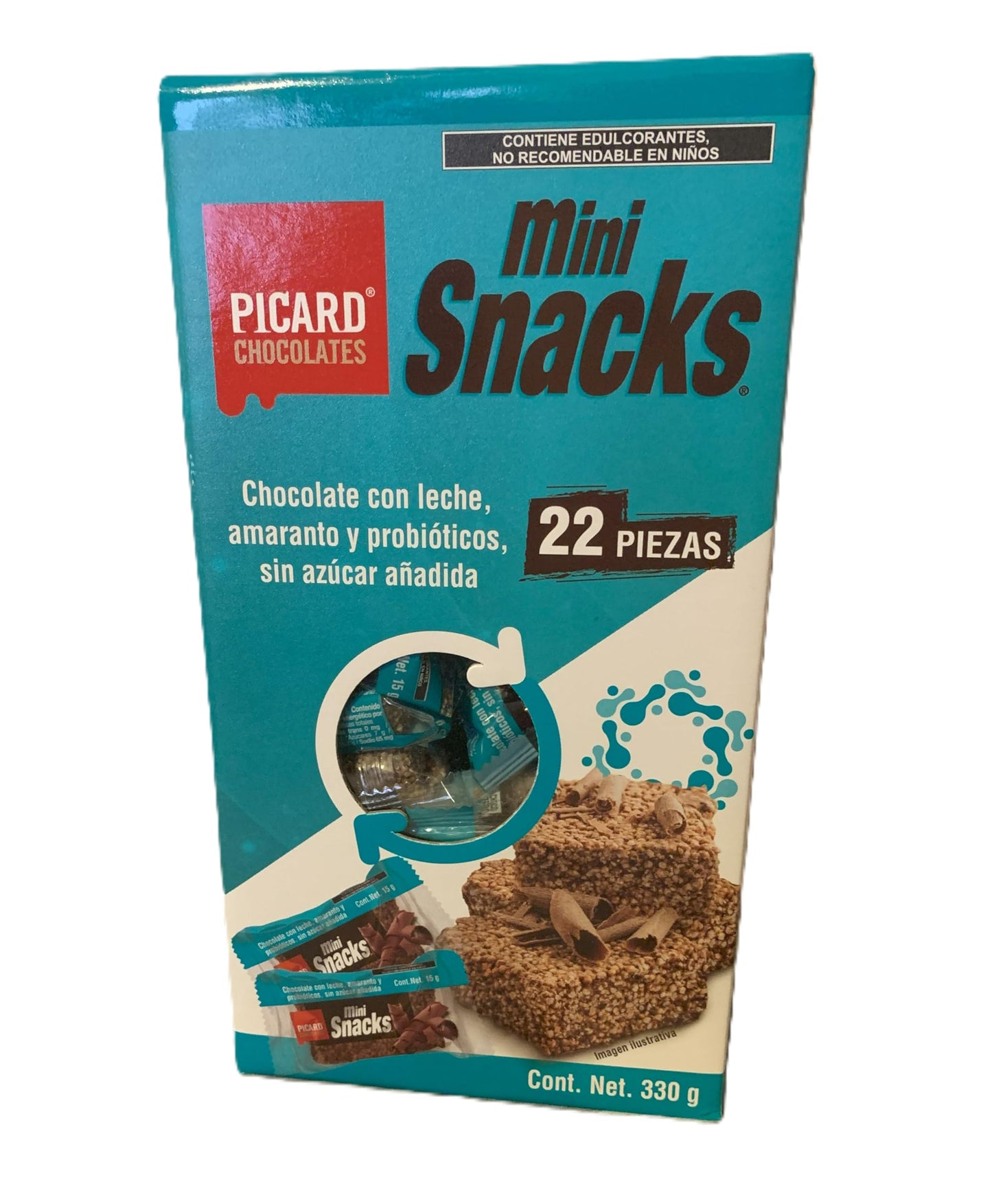 PICARD MINI SNACK 22 PZS AMARANTO CON CHOCOLATE SIN AZUCAR (2 pack)