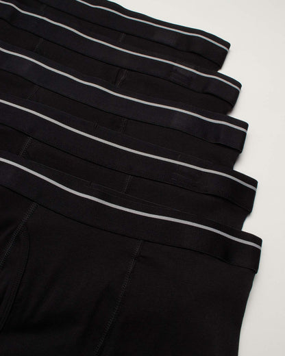 Members Mark Calzoncillos bóxer elásticos (paquete de 5), Negro, Large