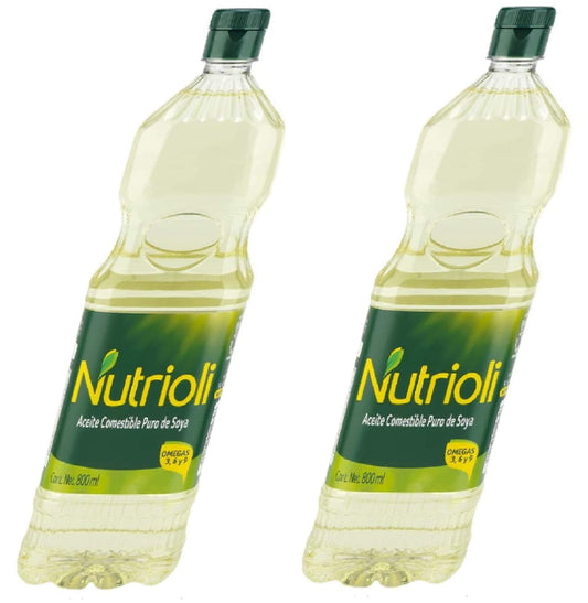 Nutrioli Aceite de Soya 800 ml, Neutro (2 New Version 800 ml)