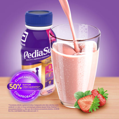 Pediasure | Alimentación Especializada Para Niños De 1 A 10 Años | Fresa | 237 Ml | 24 Piezas