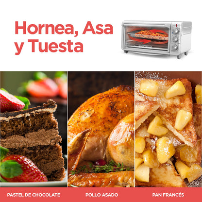 BLACK + DECKER - Horno con freidora de aire BLACK+DECKER extra amplio