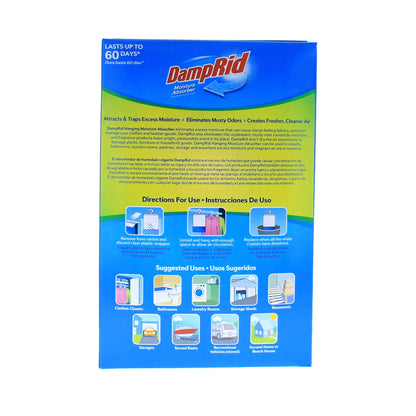 DAMPRID FG83K Absorbedor de Humedad para Colgar, Aroma Fresco, 3 Unidades, 42 onzas