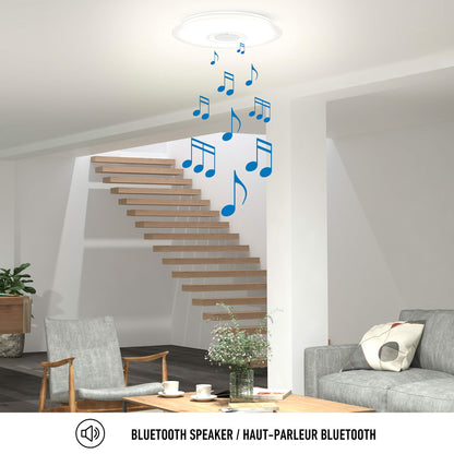 Artika - Artika CL-GLX-C Galaxy - Lámpara de techo con altavoz Bluetooth integrado, color blanco