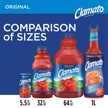 Clamato Cóctel de tomate de concentrado, 32 onzas