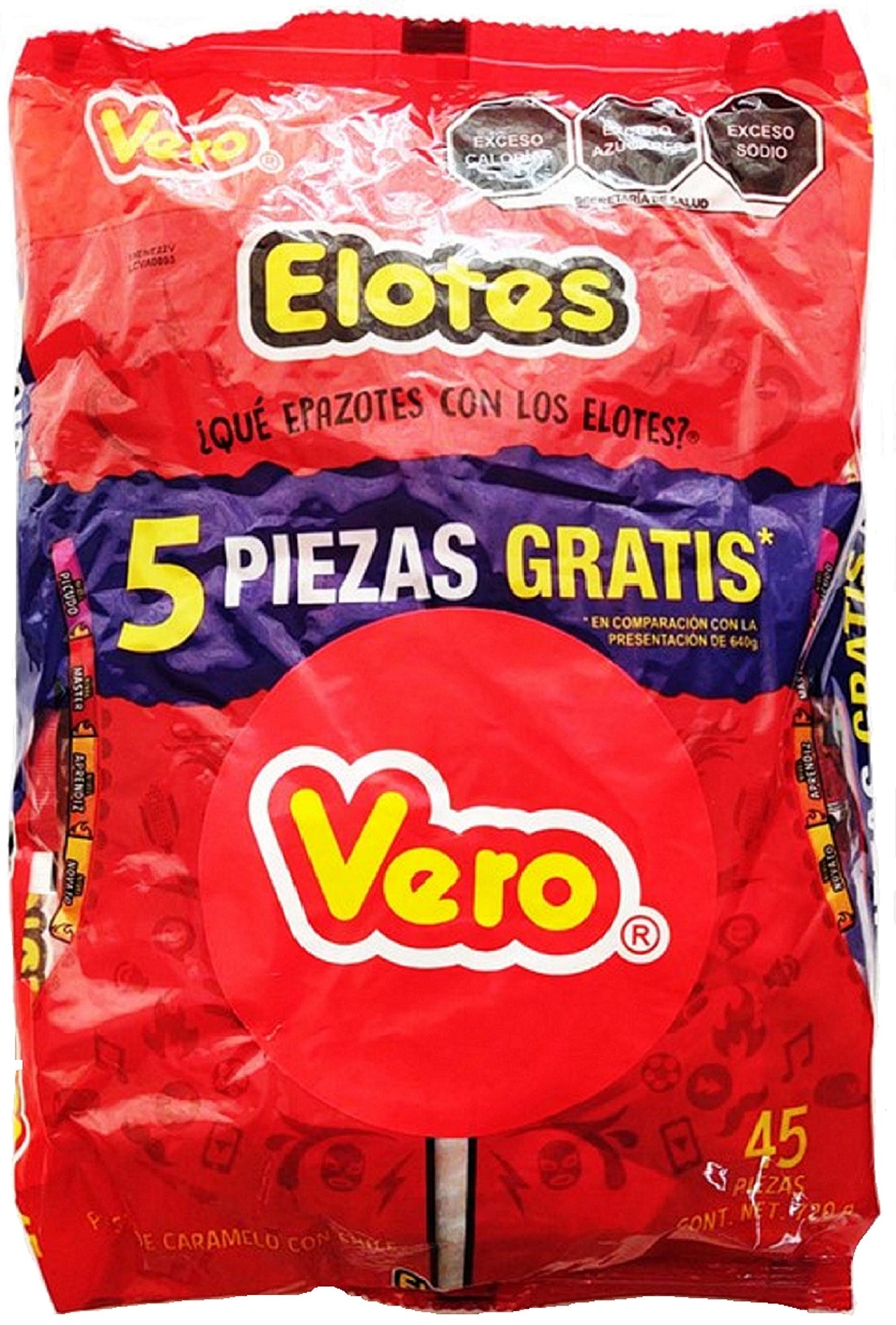 Vero - Vero Elotes, 45 piezas, bolsa de 720 gramos
