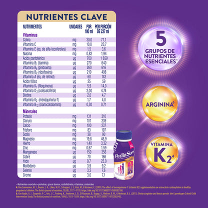 Pediasure | Alimentación Especializada Para Niños De 1 A 10 Años | Fresa | 237 Ml | 24 Piezas