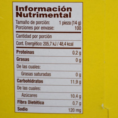 Pulparindo - Pulparindo De la Rosa, Caja 100 Piezas, tamarindo natural, Total 1.4 Kg