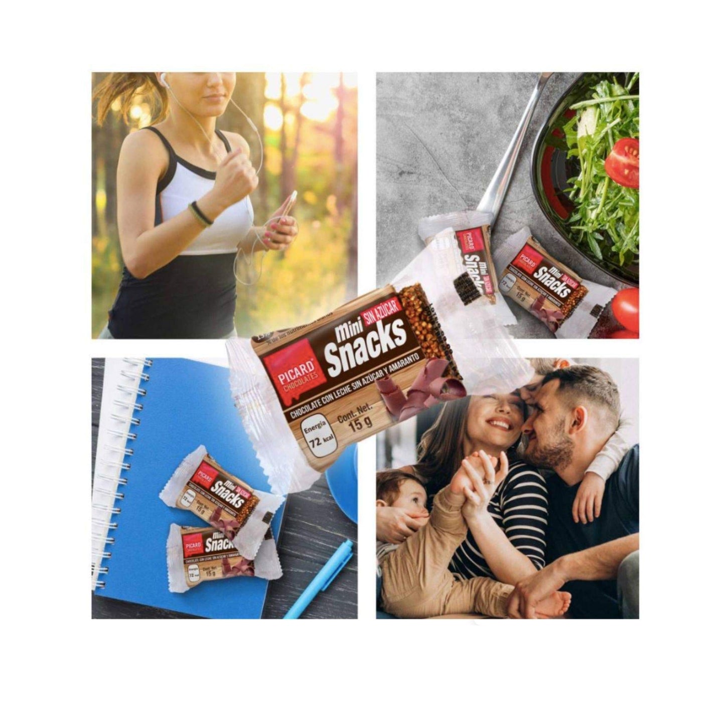 Picard Chocolates - Barritas mini Snacks Picard chocolate y amaranto sin azúcar