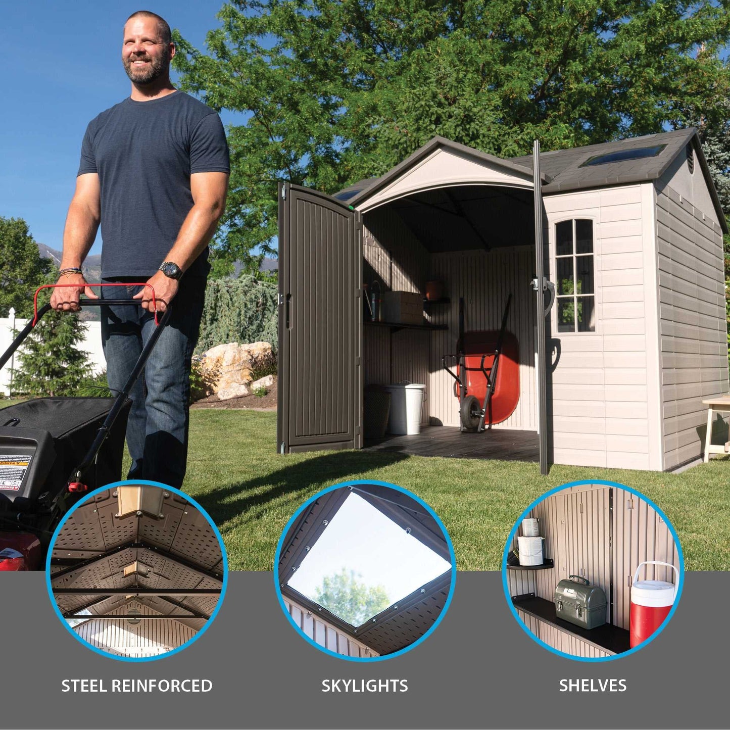 Lifetime Cobertizo de Almacenamiento para Exteriores