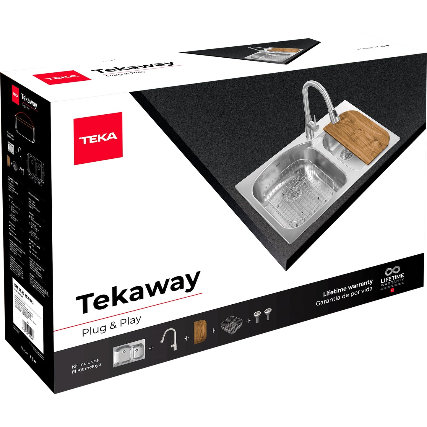 Teka Kit Tekaway DM 33.22 2C P MJ acero inoxidable