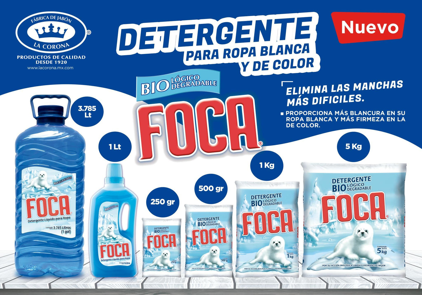 Foca Pack de 40 Detergentes foca de 250g