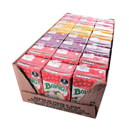 Boing Sabores Frutales, Bebida de Frutas, 125 ml, Paquete Surtido de 24 Piezas