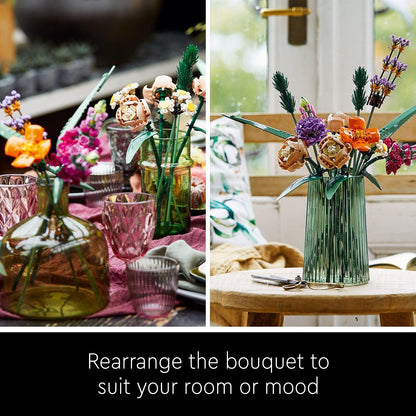 LEGO - Ramo de flores 10280 Creator Expert, flores artificiales, colección botánica, juego para adultos