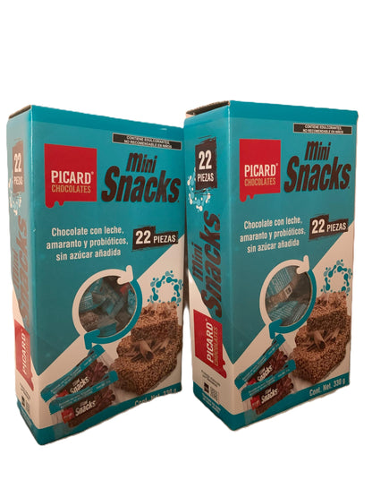 PICARD MINI SNACK 22 PZS AMARANTO CON CHOCOLATE SIN AZUCAR (2 pack)