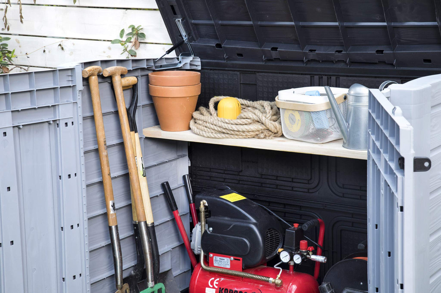 KETER 245009 Store It out Ace - Cobertizo Horizontal para Exteriores, Color Gris